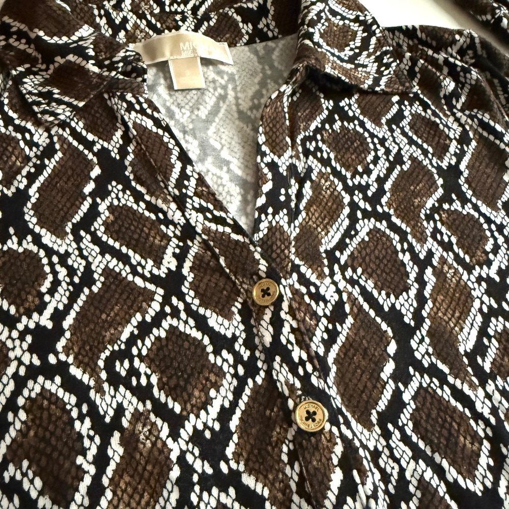 Michael Kors Size Small Snake Python Midi Dress G… - image 4